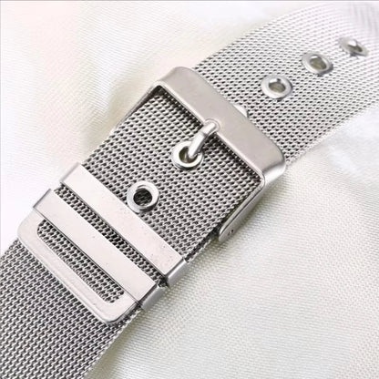 Samsung Galaxy Watch 7, 6, 5, 4 & FE Milanese Mesh Buckle Band, Spring Bars & Tool