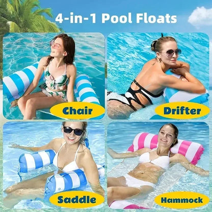 1PC Inflatable Float Hammock floaties for adults Perfect for Poolside Lounging This Summer Water Play Accessories Water Sports