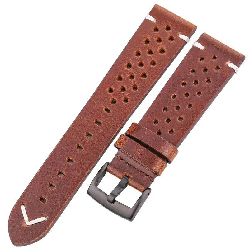 TicWatch Pro 5, Pro 3 & E3 Perforated Leather Band with V Stitch