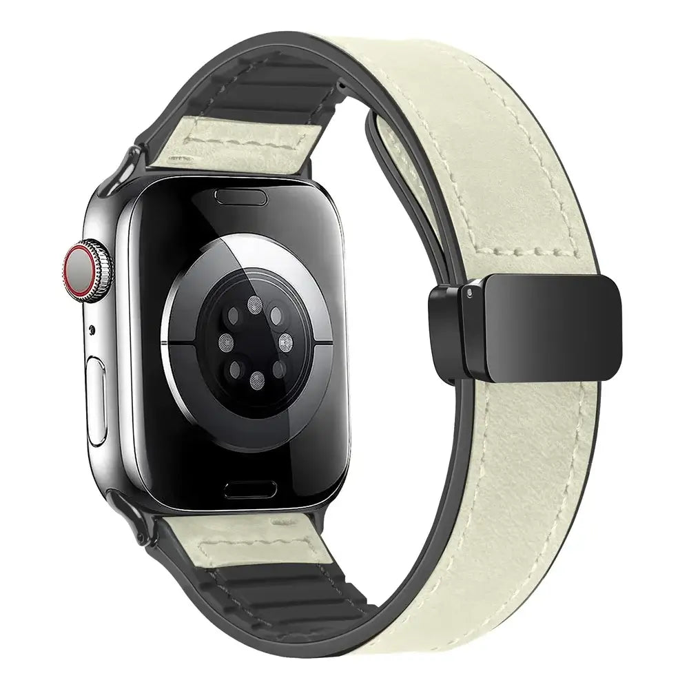 Apple Watch Genuine Leather Band - Stylish Magnetic Strap