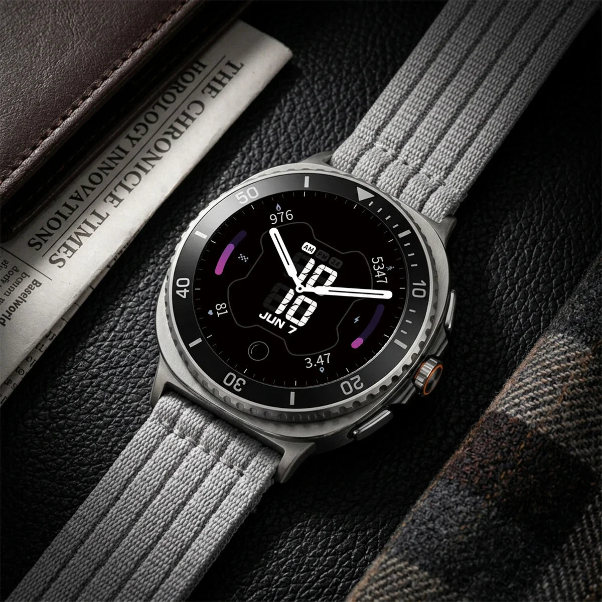 Samsung Galaxy Watch8, 9 & Ultra Ribbed Nylon Sport Loop