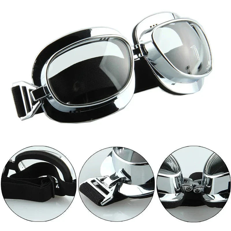 Motorcycle Goggles Vintage Windproof UV Protection for Harley