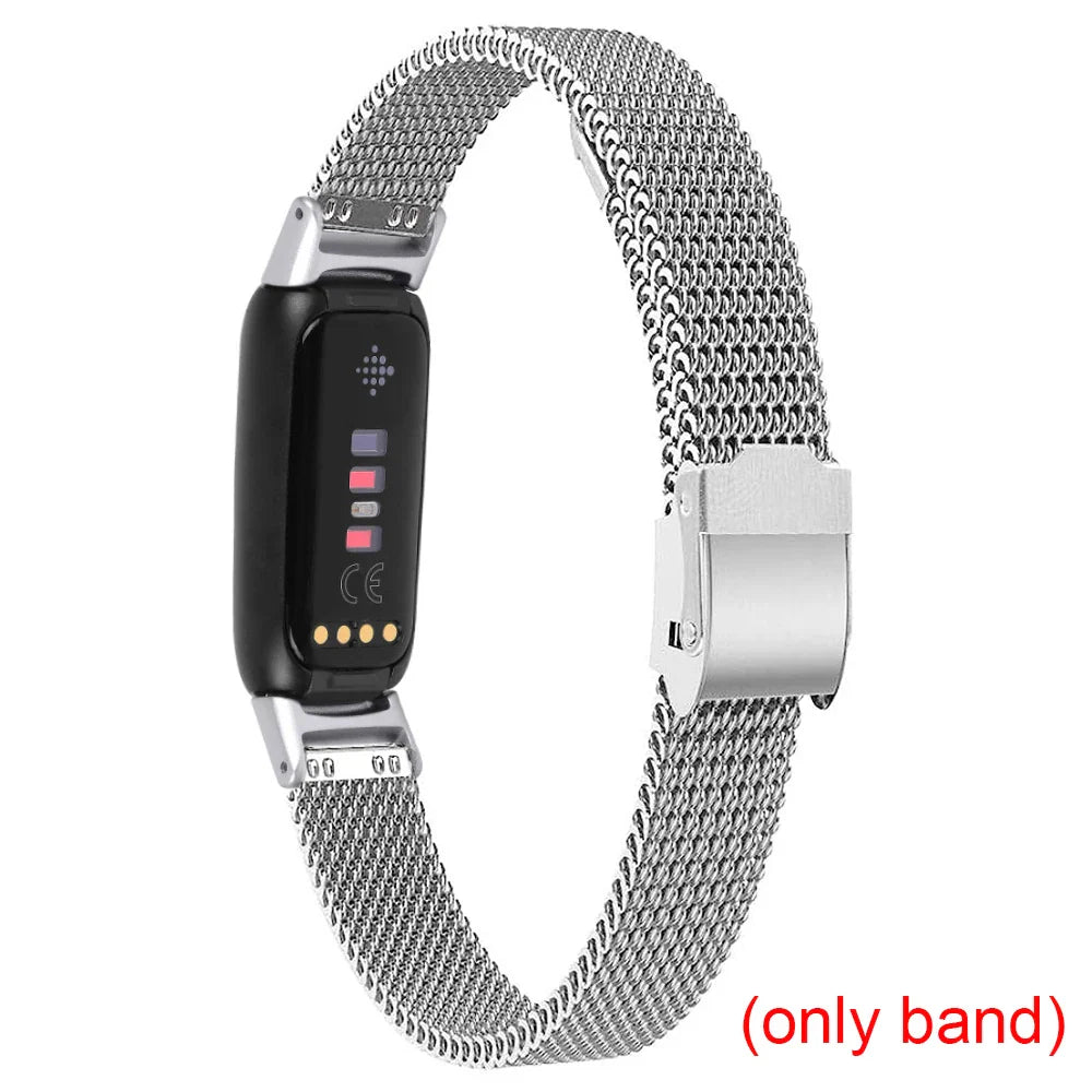 Stainless Steel Fitbit Luxe Band - Durable Elegant Design