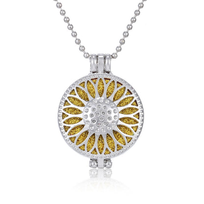New Aromatherapy Diffuser Necklace Vintage Flower Butterfly Open Locket Aroma Pendant Perfume Essential Oil Diffuser Necklace
