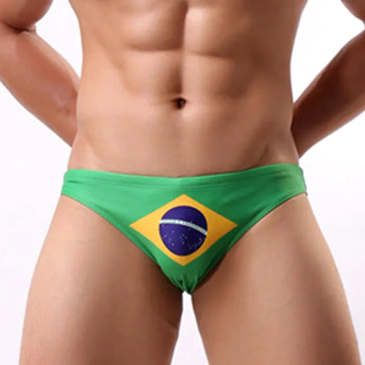 Brazil Flag Low Cut Swim Brief