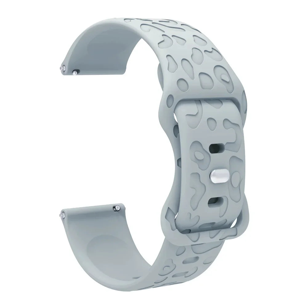 Samsung Galaxy Watch 7, 6, 5, 4 & FE Leopard Print Silicone Band