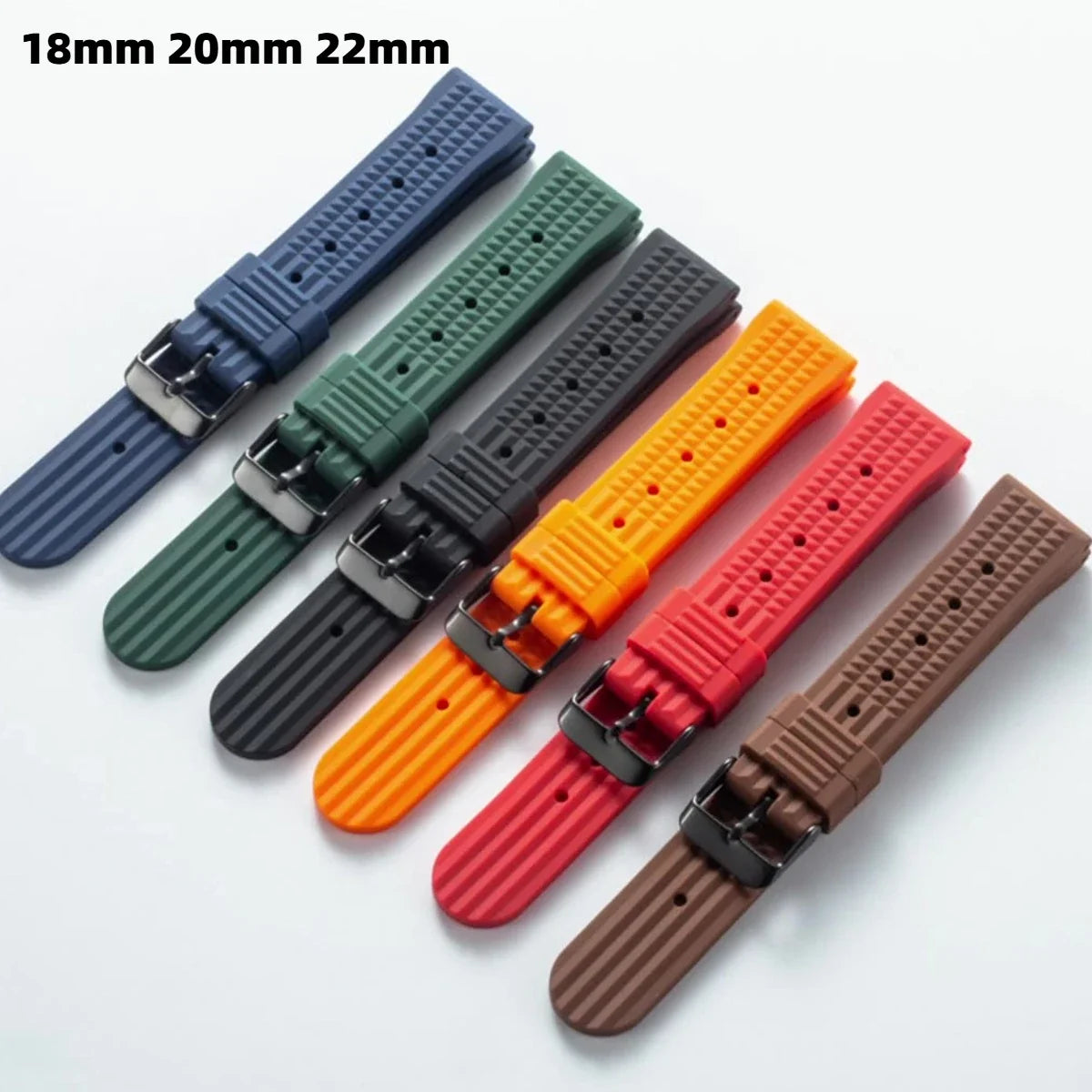 Samsung Galaxy Watch 7, 6, 5, 4 & FE FKM Rubber Waffle Band
