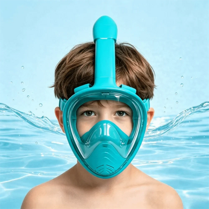 Easy to Wear Foldable Snorkeling Mask Anti Fog Anti Leak Full Face Snorkel Mask Soft Silicone Diving Mask Snorkeling