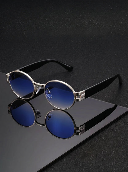VIOLA MAG Retro Oval Sunglasses for Men Women, Vintage Small Round Polarized Sun Glasses, UV400 Protection Fashion Shades with F