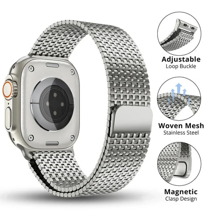 Apple Watch Stainless Steel Milanese Loop Band - Magnetic Clasp
