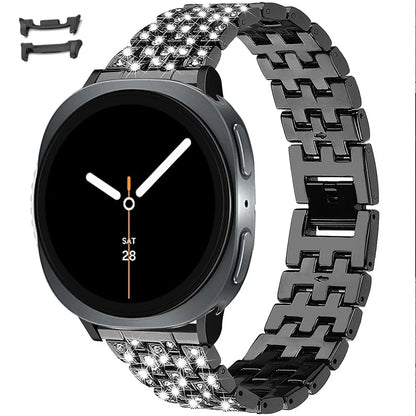 Samsung Galaxy Watch8, 8 Classic & 9 Rhinestone Steel Link Bracelet