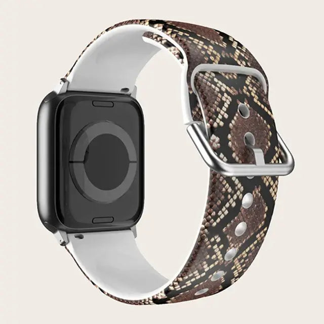 Apple Watch Patterned & Clear Silicone Band with Buckle