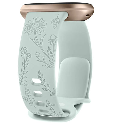 Fitbit Versa & Sense Silicone Band - Durable Floral Design