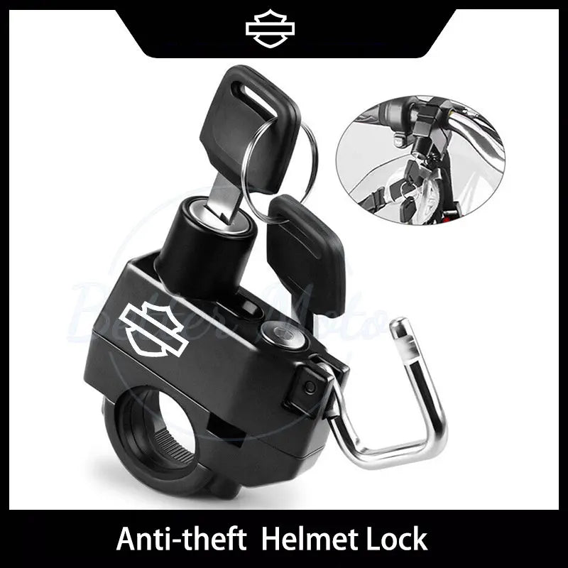 Motorcycle Helmet Lock Anti-theft Security Safety For Handlebar