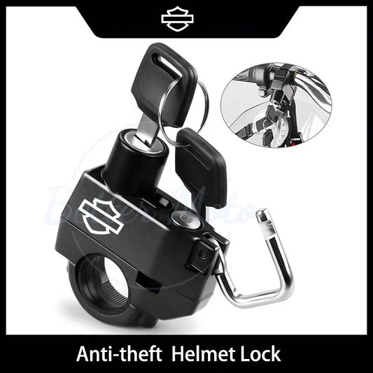 Motorcycle Helmet Lock Anti-theft Security Safety For Handlebar