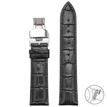 Samsung Galaxy Watch 7, 6, 5, 4 & FE Croc-Embossed Leather Band