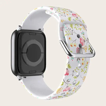 Apple Watch Patterned & Clear Silicone Band with Buckle