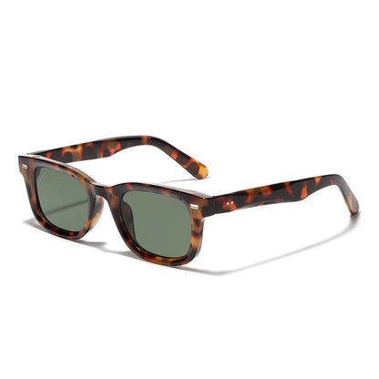 Retro Small Square Sunglasses Women Men Rivets Orange Shades Fashion Eyewear Luxury Sun Glasses UV400 Brand Oculus Female Gafas