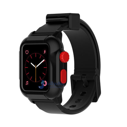 Silicone Band+Case For Apple Watch Strap