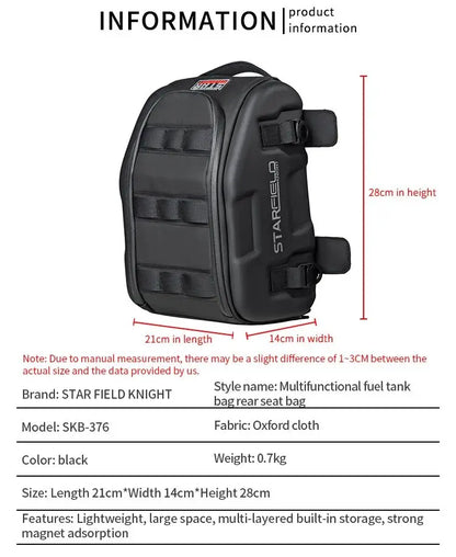 Magnetic Fuel Tank Bag Motorcycle Waterproof Large Capacity