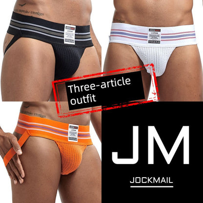 Jockmail Men’s Plaid Cotton Jockstrap – Low Waist, Breathable & Elastic Fit