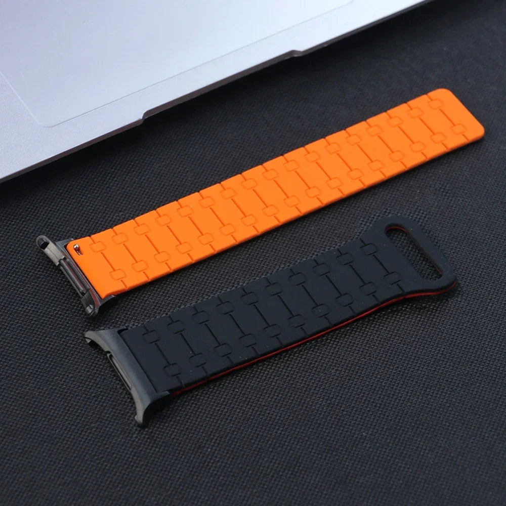 Samsung Galaxy Watch8, 9 & Ultra Two-Tone Magnetic Silicone Band
