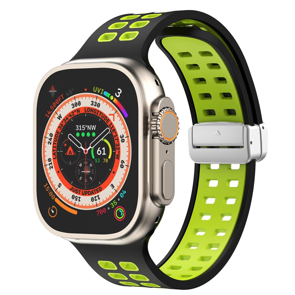 Magnetic Buckle Silicone Apple Watch Band Series 11/10/9/8/7/6/5/4/ SE / Ultra 1/2/3