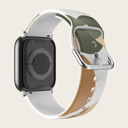 Apple Watch Patterned & Clear Silicone Band with Buckle