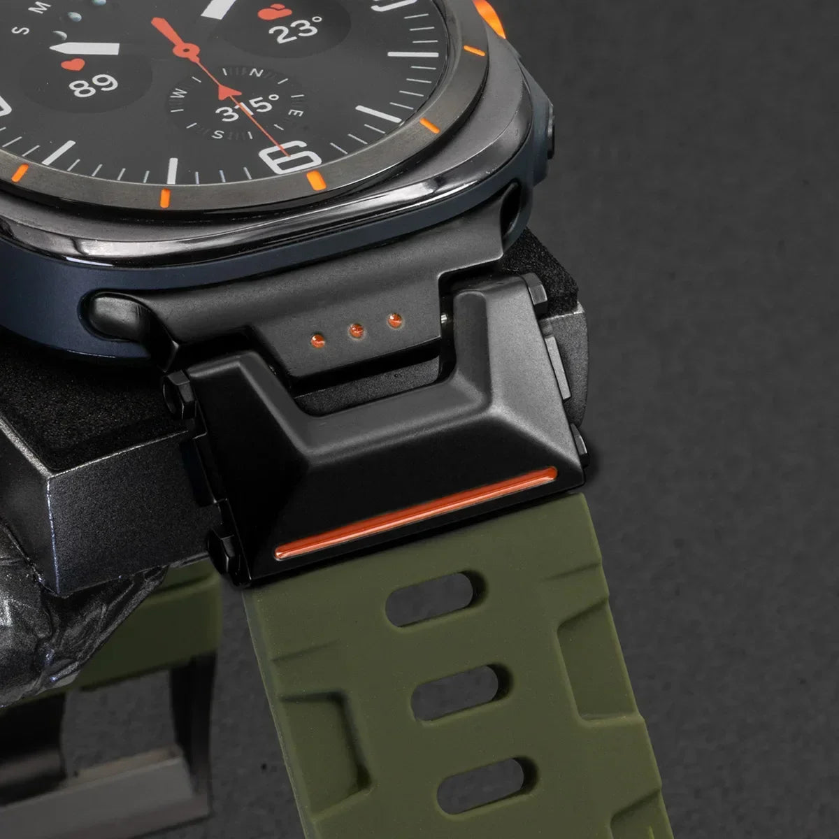 Samsung Galaxy Watch Ultra & Ultra 2 Rugged Silicone Band, No Gaps