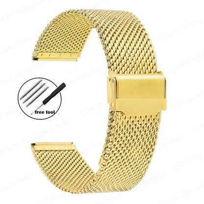 TicWatch Pro 5, Pro 3 & E3 Milanese Mesh Band with Adjustable Clasp