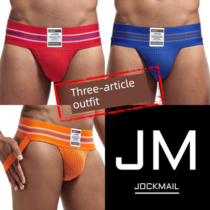 Jockmail Men’s Plaid Cotton Jockstrap – Low Waist, Breathable & Elastic Fit