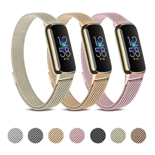 Fitbit Luxe Steel Magnetic Band - Elegant Mesh Design