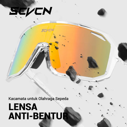 SCVCN Men Women Outdoor Bike Cycling Glasses UV400 Sport Sunglasses Mountain Bicycle Riding Eyewear Driving Fishing Running