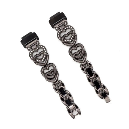 Fitbit Inspire 3 Steel Heart Design Band – Elegant Stainless Steel Strap
