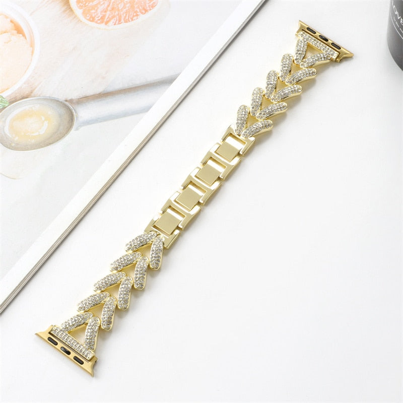 Apple Watch Steel Luxury Chain Strap Series 11/10/9/8/7/6/5/4/ SE / Ultra 1/2/3