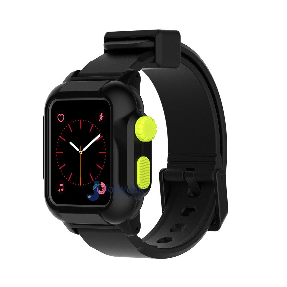 Silicone Band+Case For Apple Watch Strap