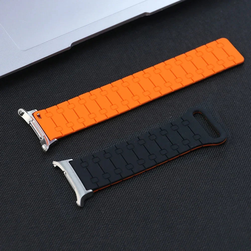 Samsung Galaxy Watch8, 9 & Ultra Two-Tone Magnetic Silicone Band