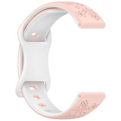 Samsung Galaxy Watch 7, 6, 5, 4 & FE Floral Engraved Silicone Band