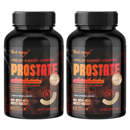 Quit mood - Advanced Prostate Support | Stinging Nettle, Pumpkin Seed Oil & African Plum Extract | 60 Caps - Men’s Health Focus