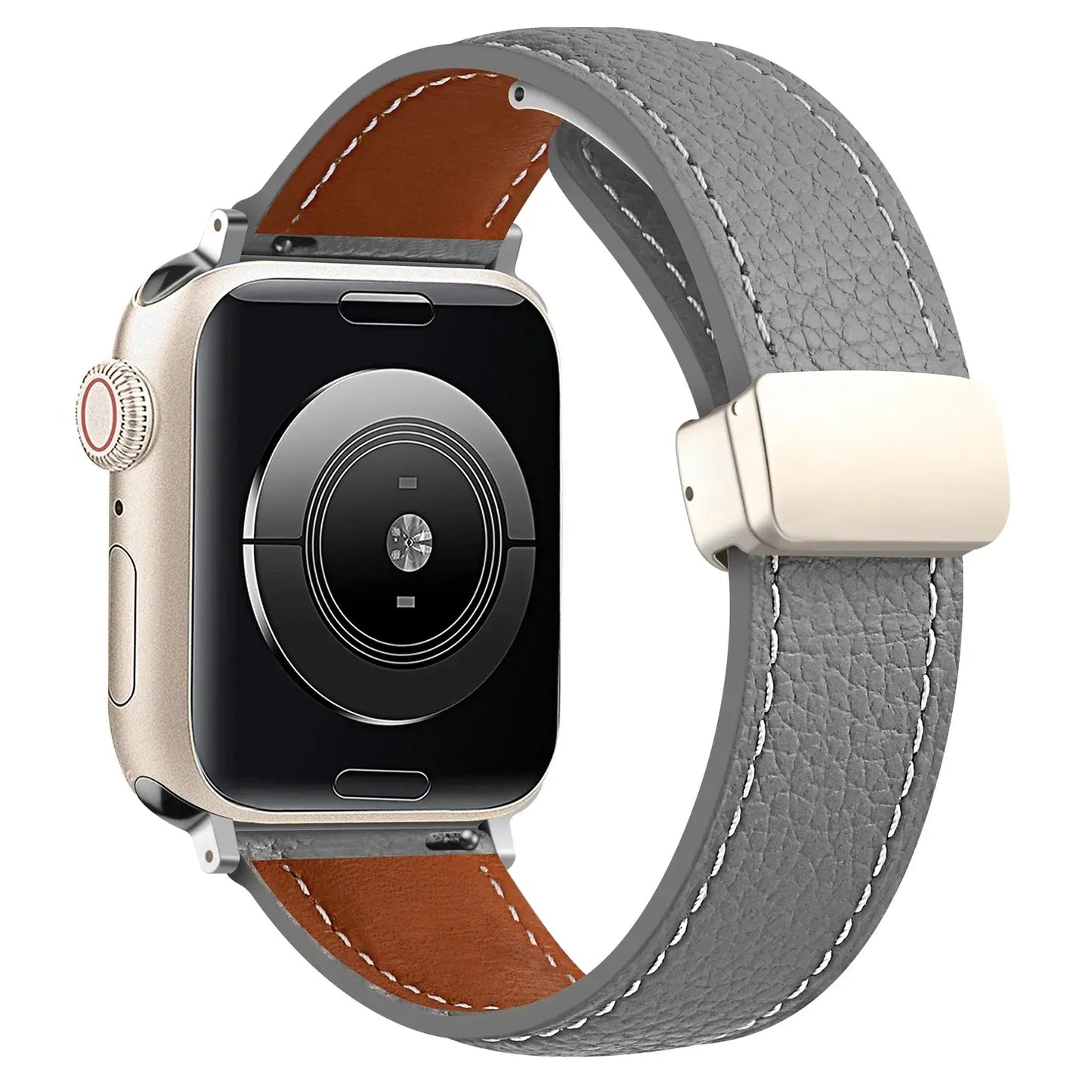 Apple Watch Leather Band - Premium Stylish Strap with Buckle