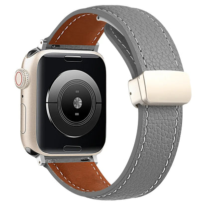 Apple Watch Leather Band - Premium Stylish Strap with Buckle