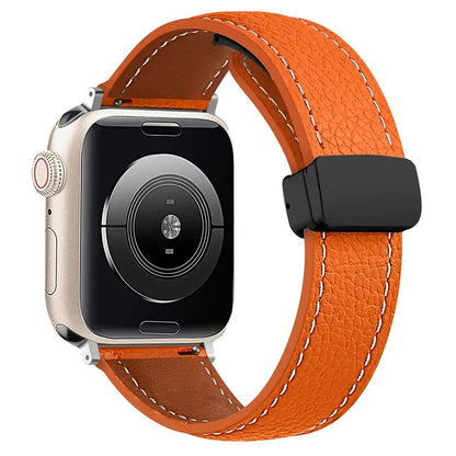 Apple Watch Leather Band - Premium Stylish Strap with Buckle