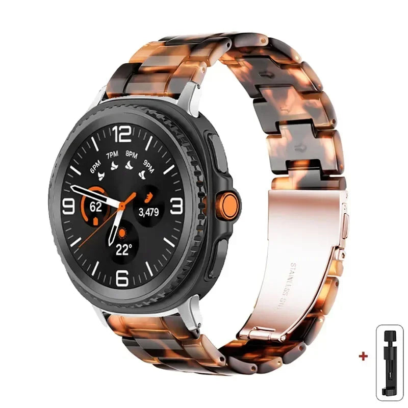 Samsung Galaxy Watch8, 9 & Ultra Resin Link Band, 40 Patterns