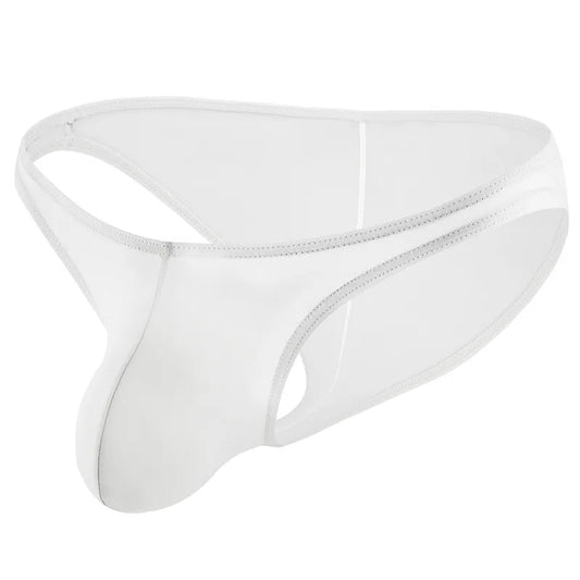 White Wrinkle Large Size Briefs High Elastic Ice Silk Man Underwear