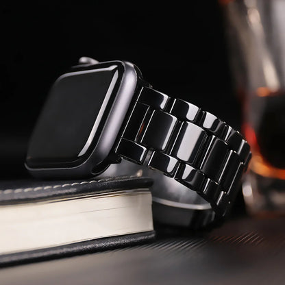 Apple Watch Ceramic Strap - Premium Stainless Steel Clasp