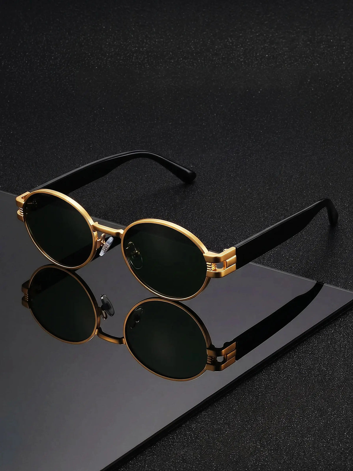 VIOLA MAG Retro Oval Sunglasses for Men Women, Vintage Small Round Polarized Sun Glasses, UV400 Protection Fashion Shades with F