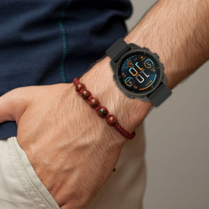 Garmin QuickFit 20/22/26mm Ribbed Silicone Band with Magnetic Closure