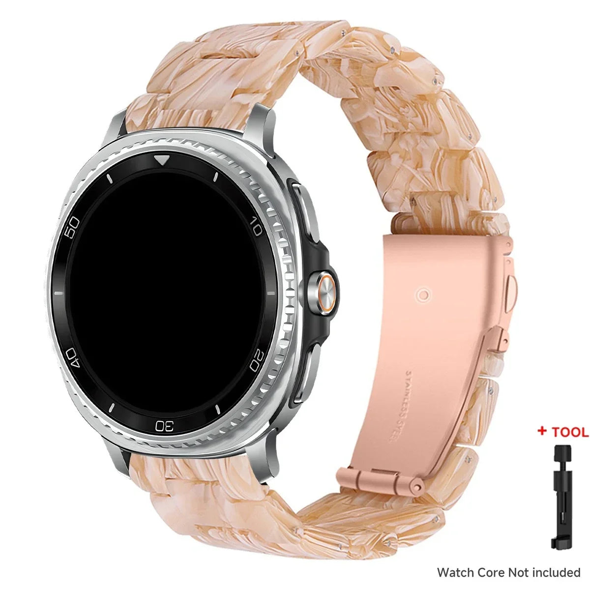 Samsung Galaxy Watch8, 9 & Ultra Resin Link Band, 40 Patterns