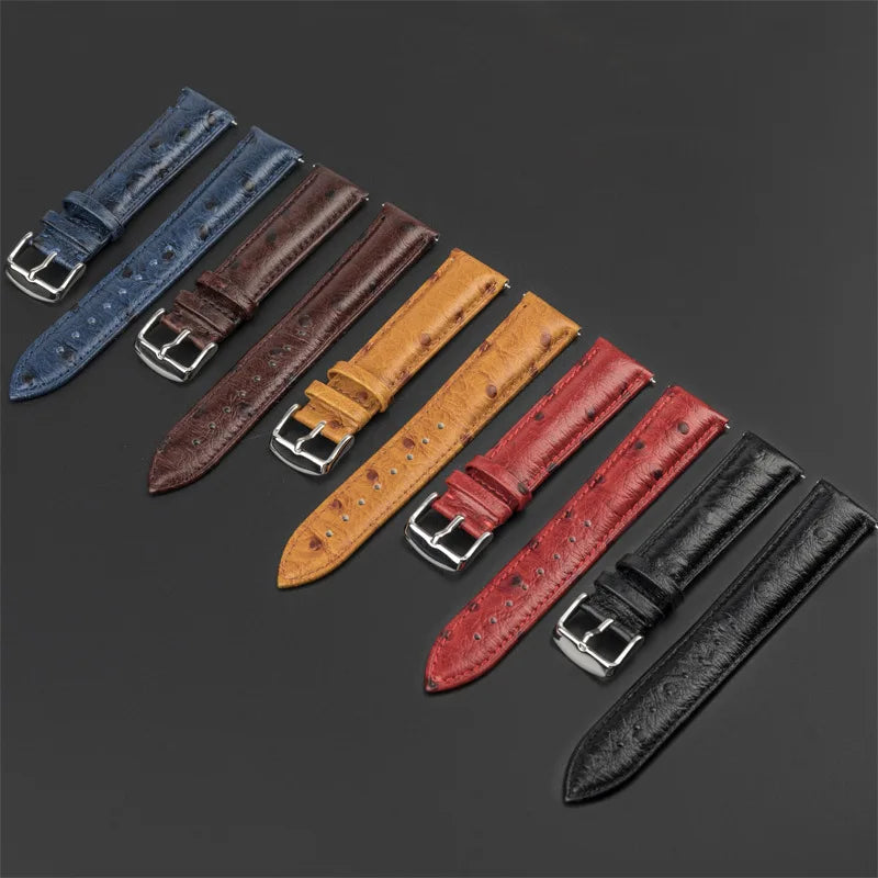 Samsung Galaxy Watch 7, 6, 5, 4 & FE Ostrich-Pattern Leather Band