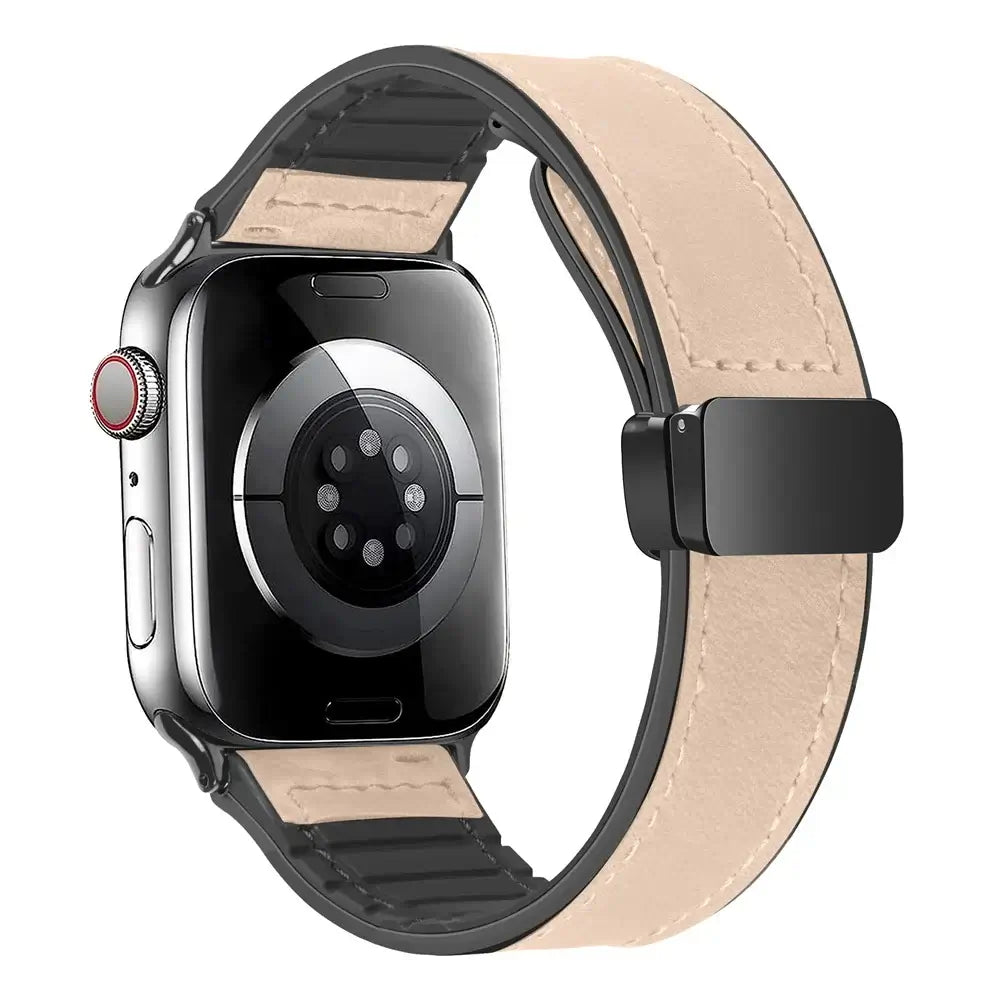 Apple Watch Genuine Leather Band - Stylish Magnetic Strap